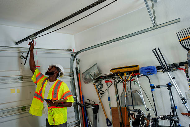 Professional Garage Door Panel Replacement technician working in Lake Mathews, CA